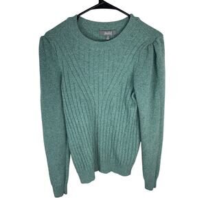 Marled Womens Ribbed Knit Sweater Size M Mint Green Pullover